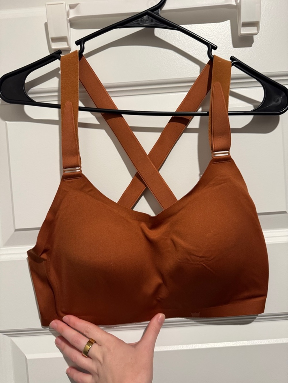 SHEFIT Supportive Crossback Sports Bra - Rust Brown